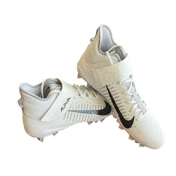 Nike Alpha Menace Pro 2  Mid Cleats AQ3209-100  White Size 12.5 - Picture 10 of 11